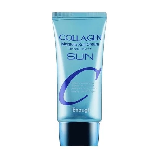 Зволожувальний сонцезахисний крем для обличчя Enough Collagen Moisture Sun Cream SPF 50+ / PA +++ з колагеном, 50 г - 1